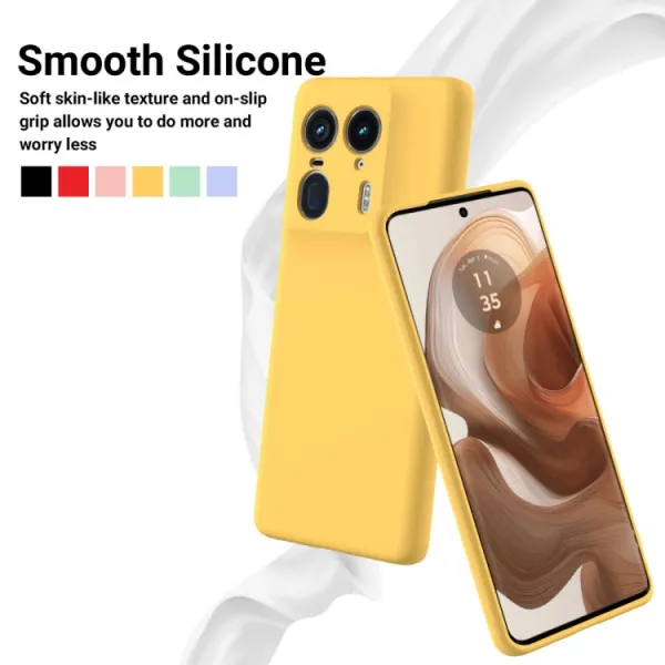 RUBBER Ochranný obal pre Motorola Edge 50 Ultra žltý