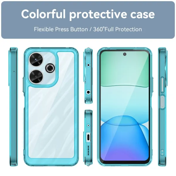 CRYSTAL Ochranný obal pre Xiaomi Redmi 13 tyrkysový