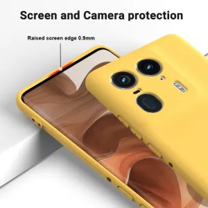 RUBBER Ochranný obal pre Motorola Edge 50 Ultra žltý