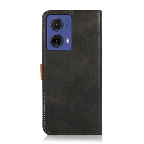 KHAZNEH DUAL-COLOR Peňaženkový kryt pre Motorola Moto G85 5G čierny