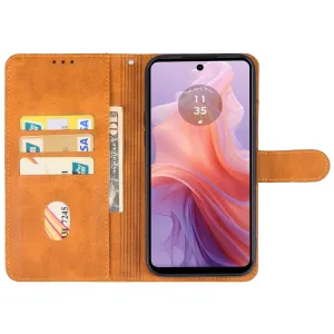 SMOOTH Peňaženkové puzdro pre Motorola Moto E14 hnedé