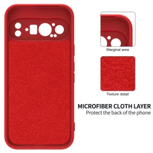 RUBBER Ochranný obal pre Google Pixel 9 Pro červený