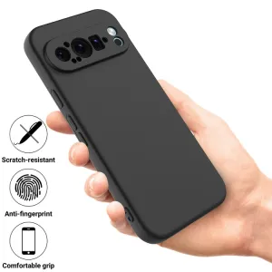 RUBBER Ochranný kryt pre Google Pixel 9 Pro XL čierny