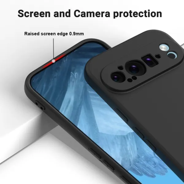 RUBBER Ochranný kryt pre Google Pixel 9 Pro XL čierny