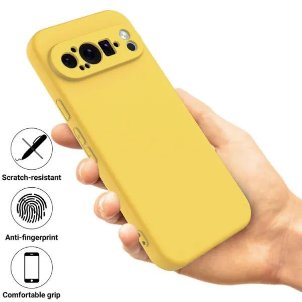 RUBBER Ochranný obal pre Google Pixel 9 Pro žltý