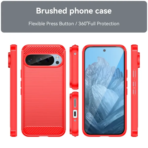FLEXI TPU Ochranný kryt Google Pixel 9 Pro červený