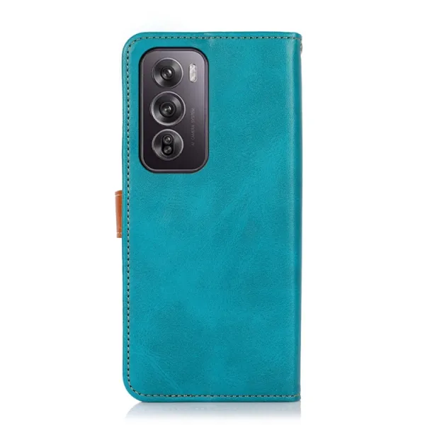 KHAZNEH DUAL-COLOR Peňaženkový kryt pre Oppo Reno12 Pro 5G  modrý