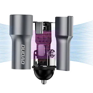 DUDAO R14 Autonabíjačka USB Typ-C 30W strieborná