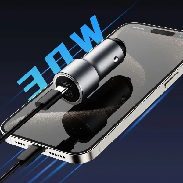 DUDAO R14 Autonabíjačka USB Typ-C 30W strieborná