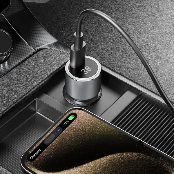 DUDAO R14 Autonabíjačka USB Typ-C 30W strieborná