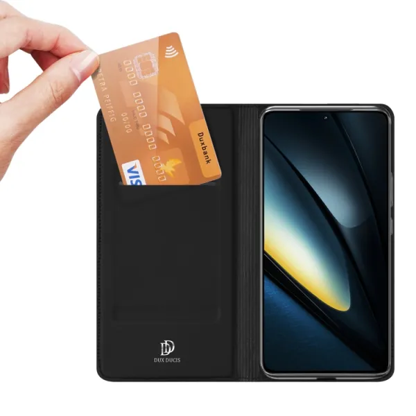 DUX Zaklápacie puzdro pre Xiaomi Poco F6 Pro čierne