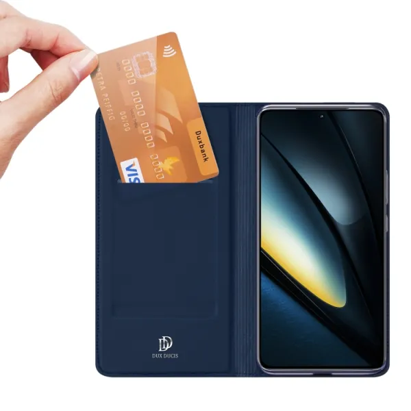 DUX Zaklápacie puzdro pre Xiaomi Poco F6 Pro modré