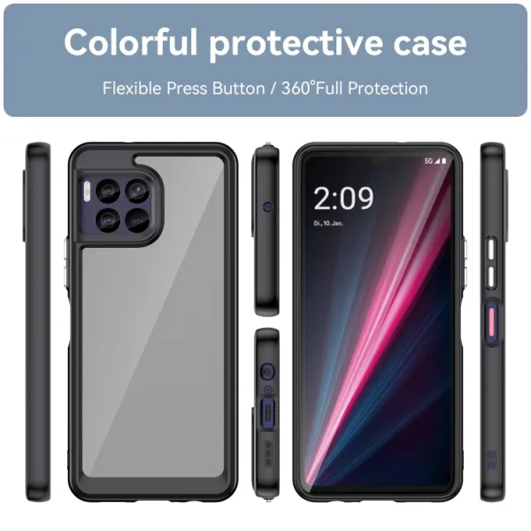 CRYSTAL Ochranný kryt pre T Phone 2 Pro čierny
