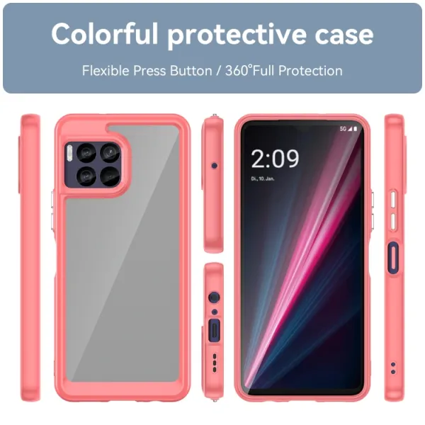 CRYSTAL Ochranný kryt pre T Phone 2 Pro červený