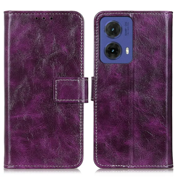 RETRO Peňaženkový obal Motorola Moto G85 5G fialový