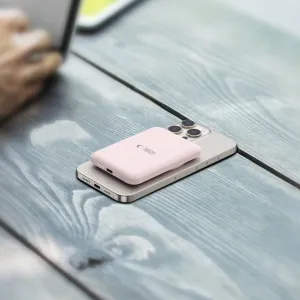 TECH-PROTECT PB10 15W Externá + bezdrôtová nabíjačka 5000 mAh ružová