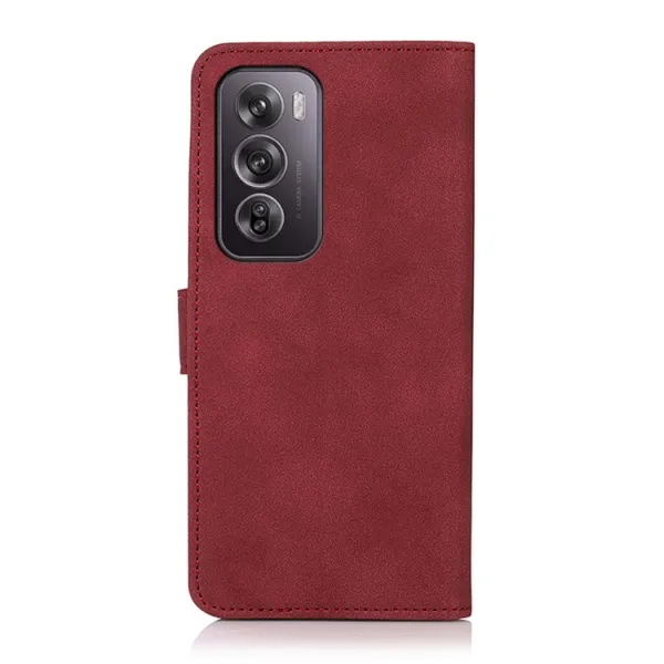 KHAZNEH MATTE Zaklápacie puzdro pre Oppo Reno12 Pro 5G červené