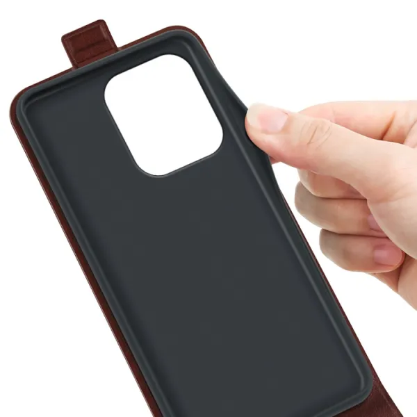 Vyklápacie puzdro pre Xiaomi Redmi Note 13 hnedé
