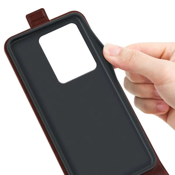 Vyklápacie puzdro pre Xiaomi Redmi Note 13 Pro hnedé