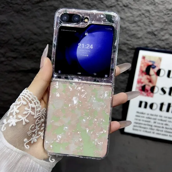 PEARL Ochranný kryt pre Samsung Galaxy Z Flip7 FE 5G / Flip6 5G PINK-GREEN