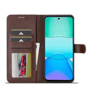 IMEEKE Peňaženkový obal pre Xiaomi Redmi 13 tmavohnedý