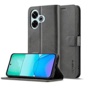 IMEEKE Peňaženkový obal pre Xiaomi Redmi 13 šedý