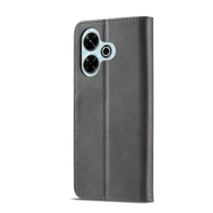 IMEEKE Peňaženkový obal pre Xiaomi Redmi 13 šedý