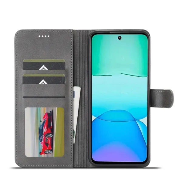 IMEEKE Peňaženkový obal pre Xiaomi Redmi 13 šedý