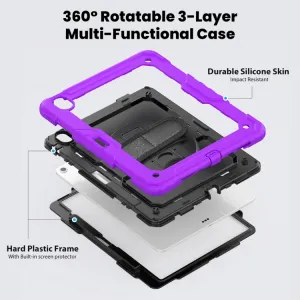 SOLID 360 Odolný obal pre Apple iPad Air 13 2026 / 2025 / 2024 fialový