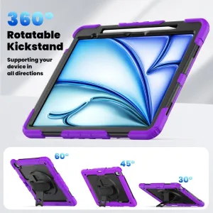 SOLID 360 Odolný obal pre Apple iPad Air 13 2026 / 2025 / 2024 fialový
