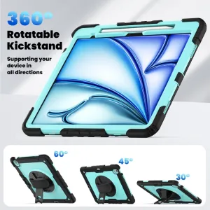 SOLID 360 Odolný obal pre Apple iPad Air 13 2026 / 2025 / 2024 svetlomodrý