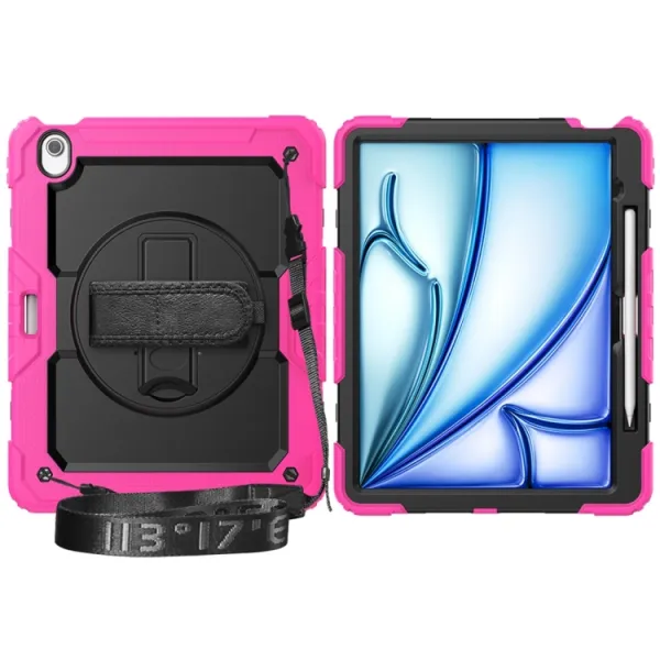 SOLID 360 Odolný obal pre Apple iPad Air 13 2026 / 2025 / 2024 ružový