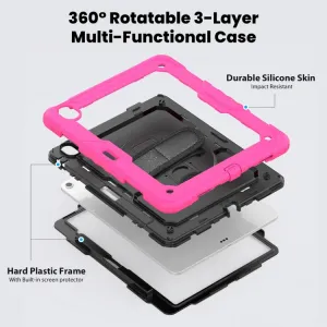 SOLID 360 Odolný obal pre Apple iPad Air 13 2026 / 2025 / 2024 ružový