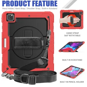 SOLID 360 Odolný obal pre Apple iPad Pro 13 2024 / M5 2025 červený