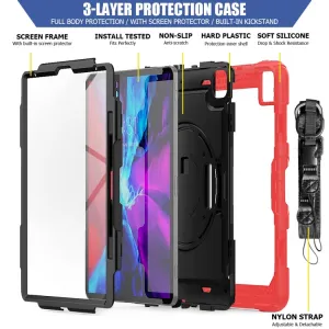 SOLID 360 Odolný obal pre Apple iPad Pro 13 2024 / M5 2025 červený