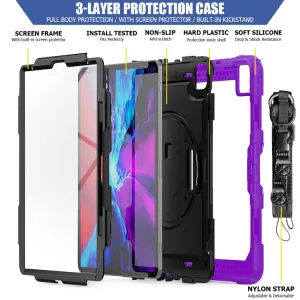 SOLID 360 Odolný obal pre Apple iPad Pro 13 2024 / M5 2025 fialový