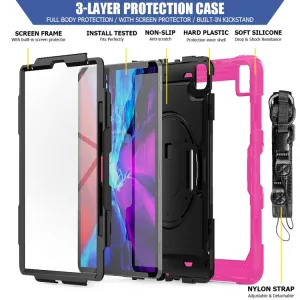 SOLID 360 Odolný obal pre Apple iPad Pro 13 2024 / M5 2025 ružový