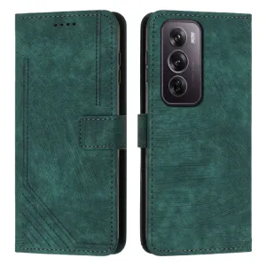 STRIPE Peňaženkové puzdro s remienkom pre Oppo Reno12 Pro 5G zelené