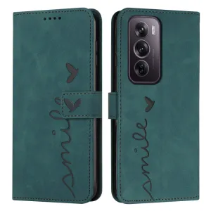 ART SMILE Peňaženkový obal s remienkom pre Oppo Reno12 Pro 5G zelený