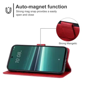 SMOOTH Peňaženkové puzdro pre HTC U24 Pro červené