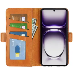 SIDE Peňaženkové puzdro pre Oppo Reno12 Pro 5G svetlohnedé