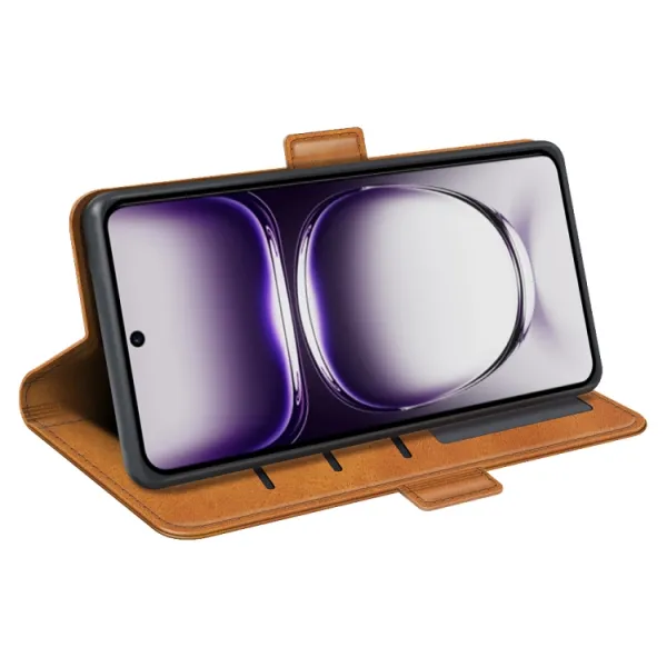 SIDE Peňaženkové puzdro pre Oppo Reno12 Pro 5G svetlohnedé