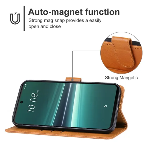 SMOOTH Peňaženkové puzdro pre HTC U24 Pro hnedé