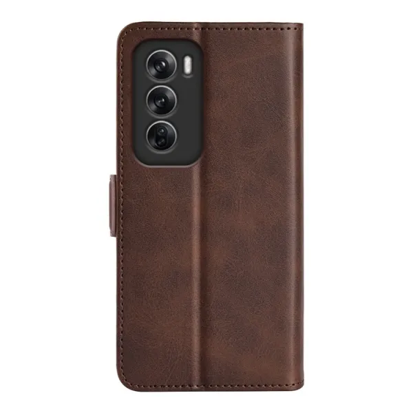 SIDE Peňaženkové puzdro pre Oppo Reno12 Pro 5G tmavohnedé