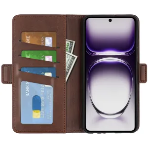 SIDE Peňaženkové puzdro pre Oppo Reno12 Pro 5G tmavohnedé