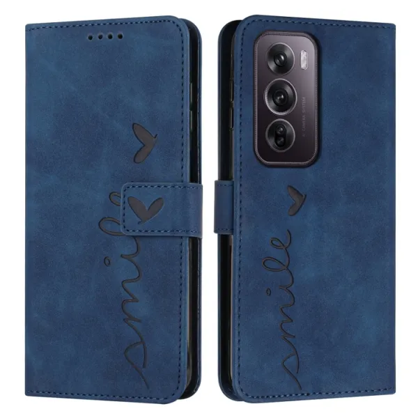 ART SMILE Peňaženkový obal s remienkom pre Oppo Reno12 Pro 5G modrý
