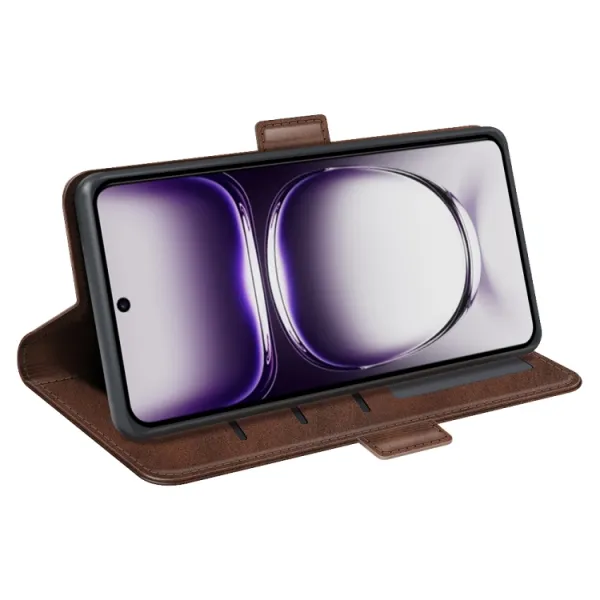 SIDE Peňaženkové puzdro pre Oppo Reno12 Pro 5G tmavohnedé