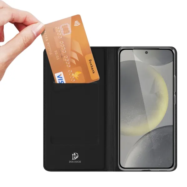 DUX Zaklápacie puzdro pre Samsung Galaxy S24 FE 5G čierne
