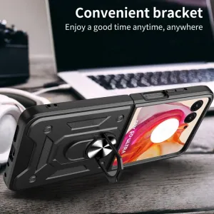 RING Kryt s držiakom pre Motorola Razr 50 Ultra strieborný