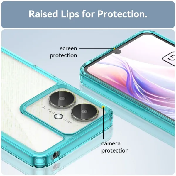 CRYSTAL Ochranný obal pre Xiaomi Redmi 13C 5G tyrkysový